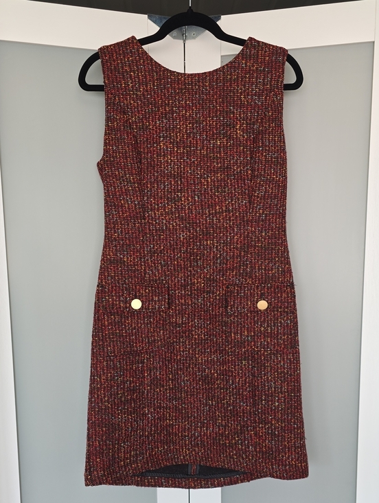 Liverpool Dresses & Skirts - Liverpool Burgundy Tweed Mini Shift Dress